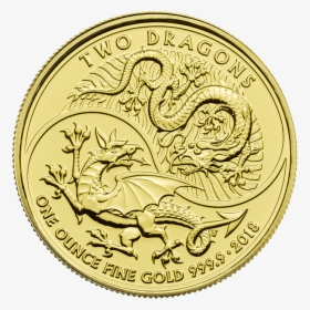 Two Dragons 2018 1 Oz Gold Coin    Src Https, HD Png Download, Transparent PNG